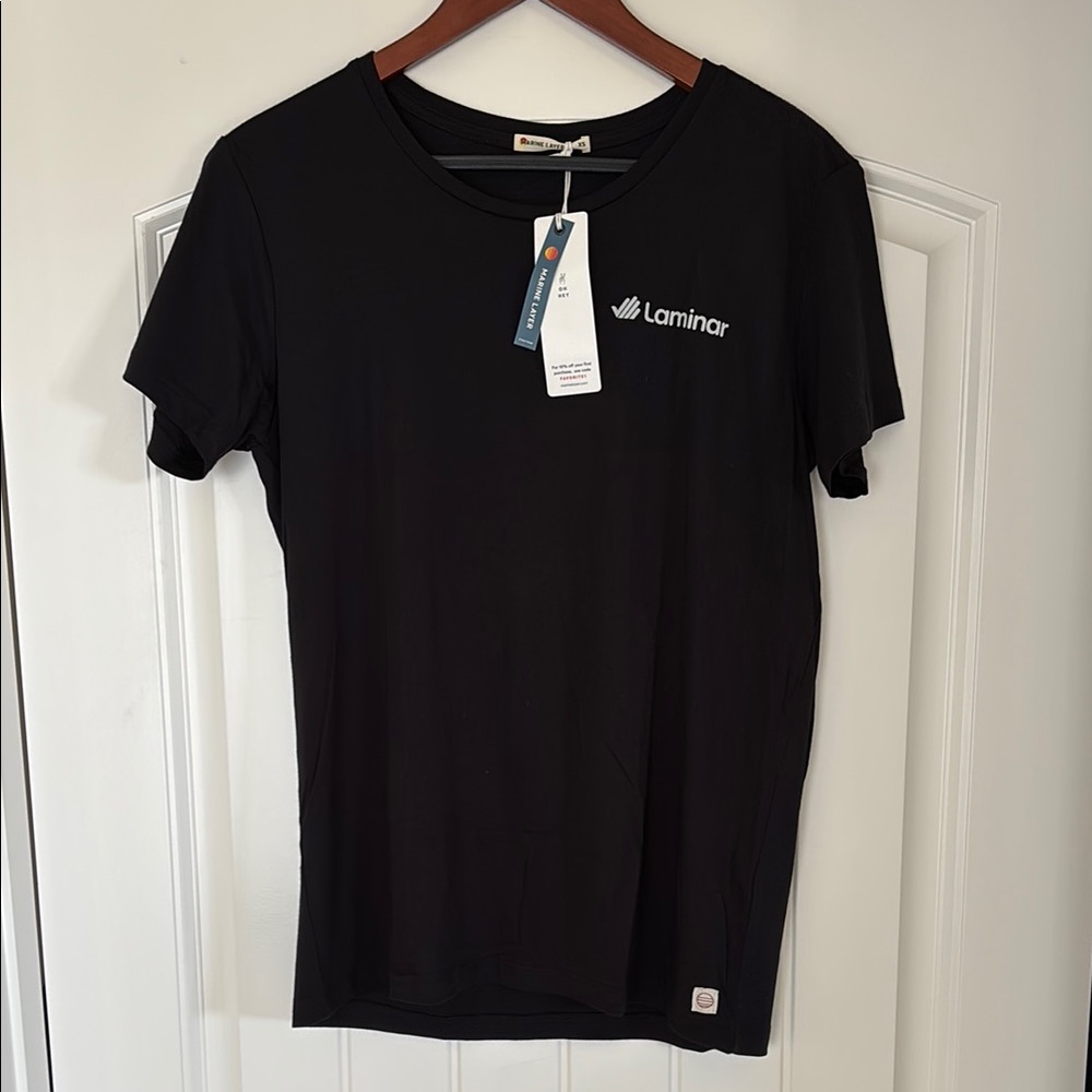 Marine‎ Layer Black Supima Cotton Modal Shorts Sleeve Tshirt Mens Size XS